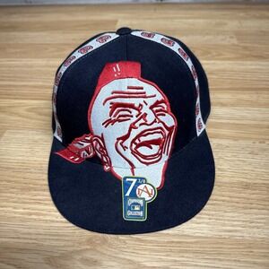 Atlanta Braves Screaming Indian Fitted Cap American Needle Size 7 3/8 Rare